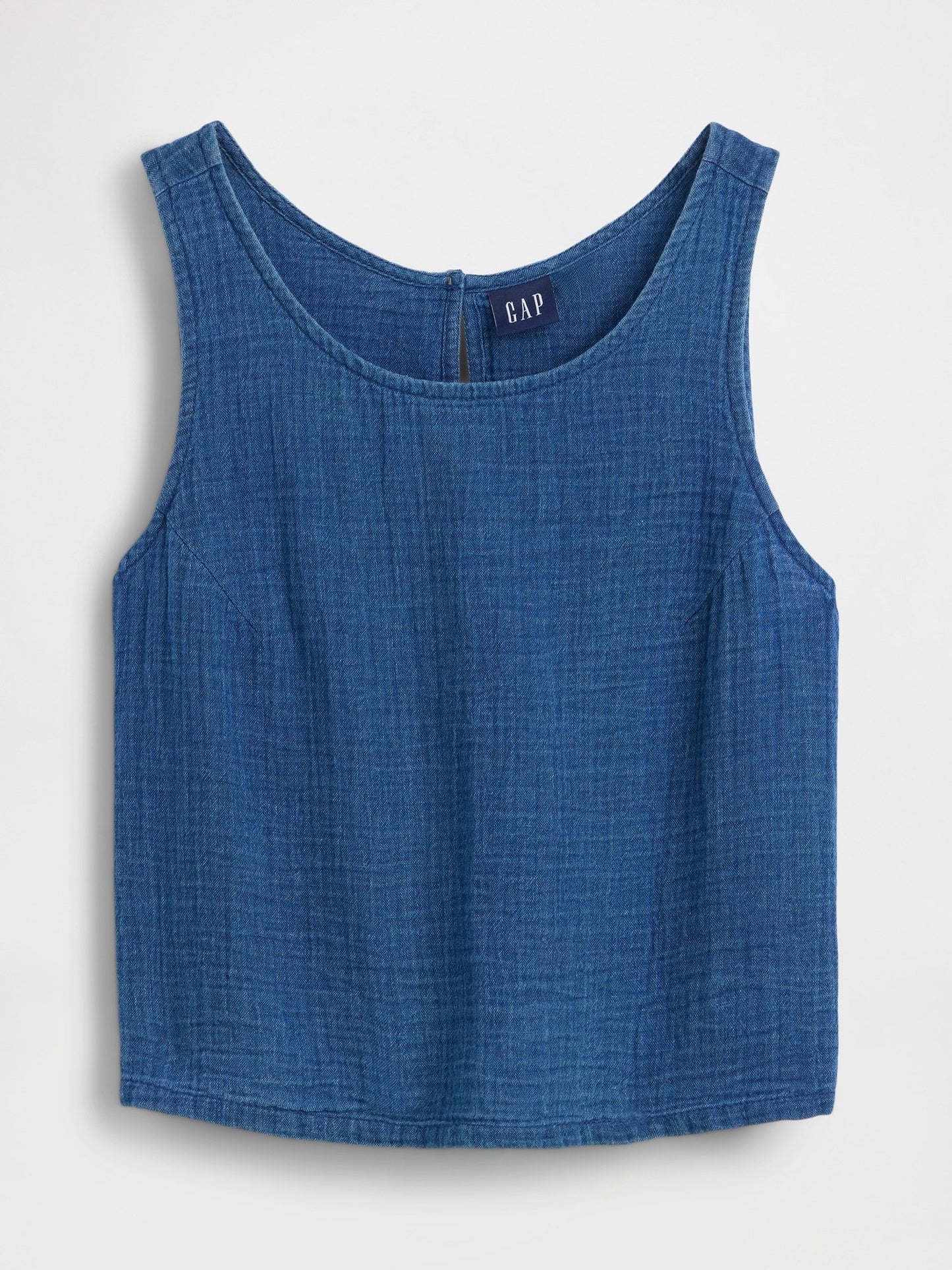 Mavi Pamuk Gauze Denim Shell Askılı Üst