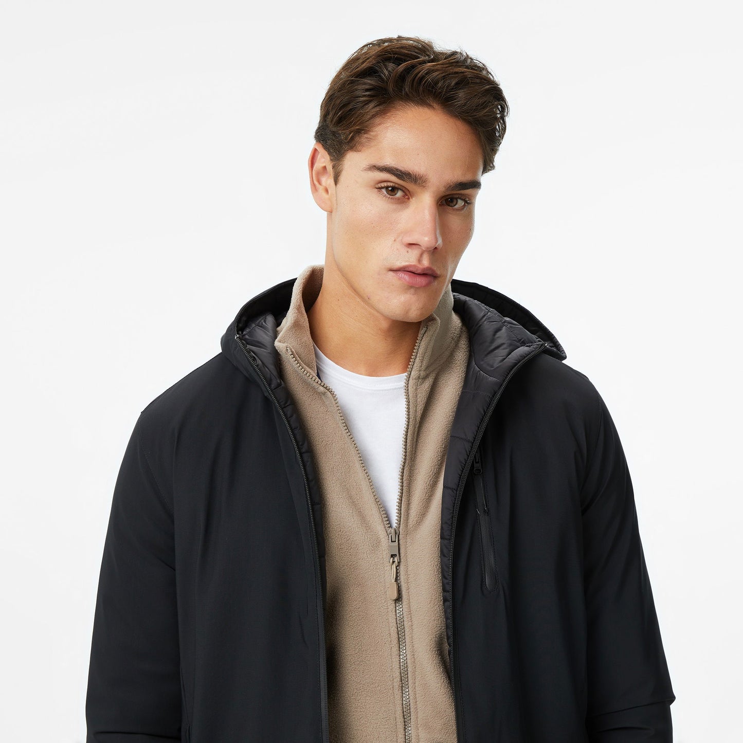 Nautica Erkek Siyah Regular Fit Çift Taraflı Mont