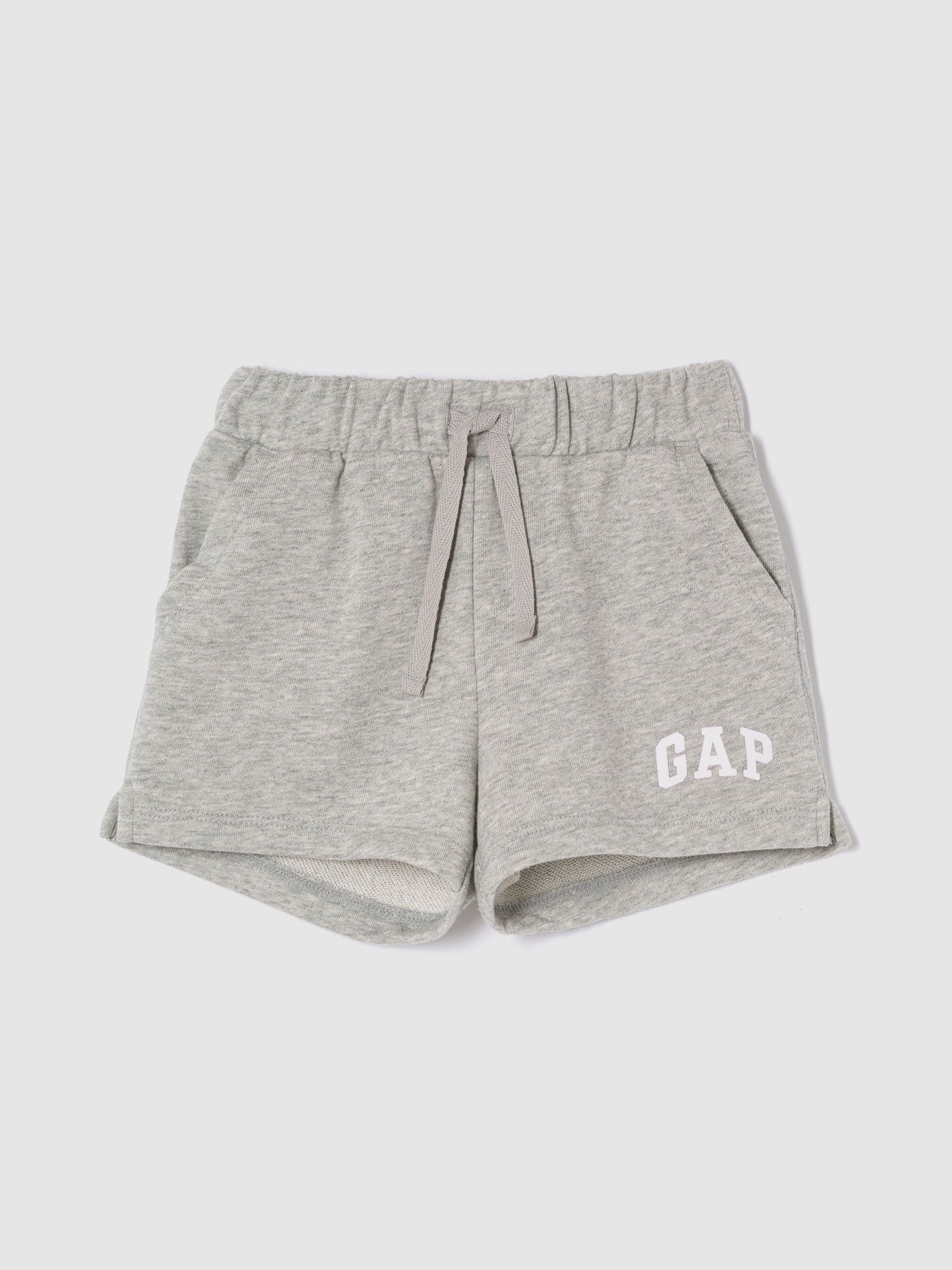 Gri Gap Logo Pull-on Fransız Havlu Kumaş Şort