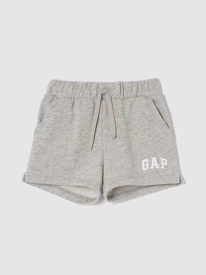 Gri Gap Logo Pull-on Fransız Havlu Kumaş Şort