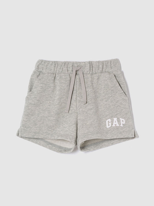 Gri Gap Logo Pull-on Fransız Havlu Kumaş Şort
