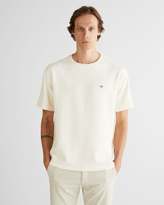 Jacquard C-neck T-shirt