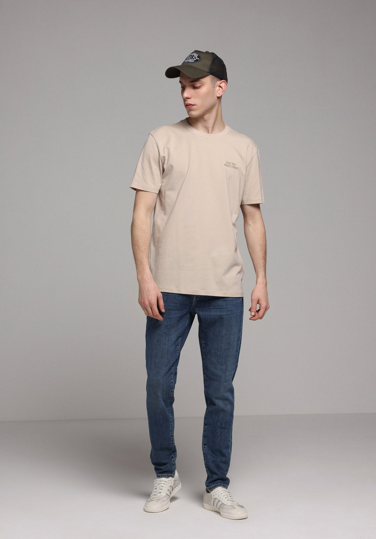 Slim Fit Erkek Mid Indigo Denim Jean Pantolon