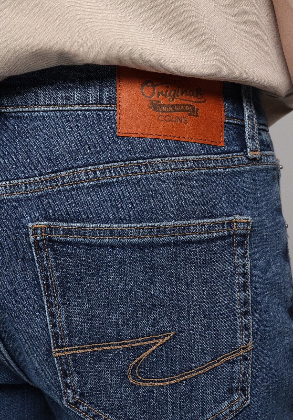 Slim Fit Erkek Mid Indigo Denim Jean Pantolon