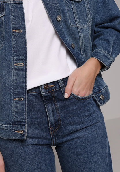 Regular Fit Kadın Dark Indigo Denim Jean Pantolon