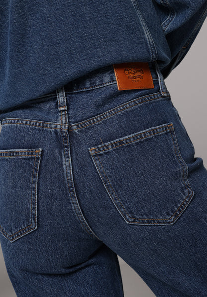 Regular Fit Kadın Dark Indigo Denim Jean Pantolon
