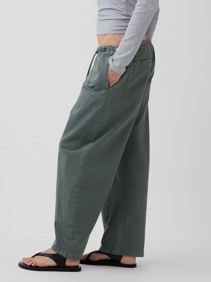 Haki Easy Double-knee Barrel Pantolon