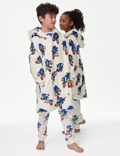 Sonic The Hedgehog:trade_mark: Oversize Kapüşonlu Peluş Hoodie (3-14 Yaş)