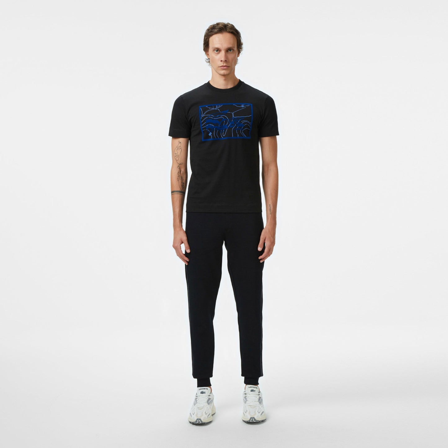 Lacoste Erkek Regular Fit Bisiklet Yaka Siyah T-shirt