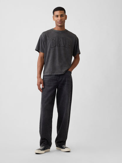 Siyah Everyday Soft Boxy Gap Logo T-shirt