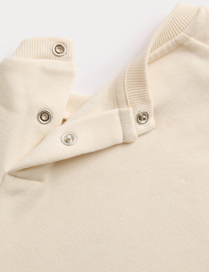 Saf Pamuklu Sweatshirt
