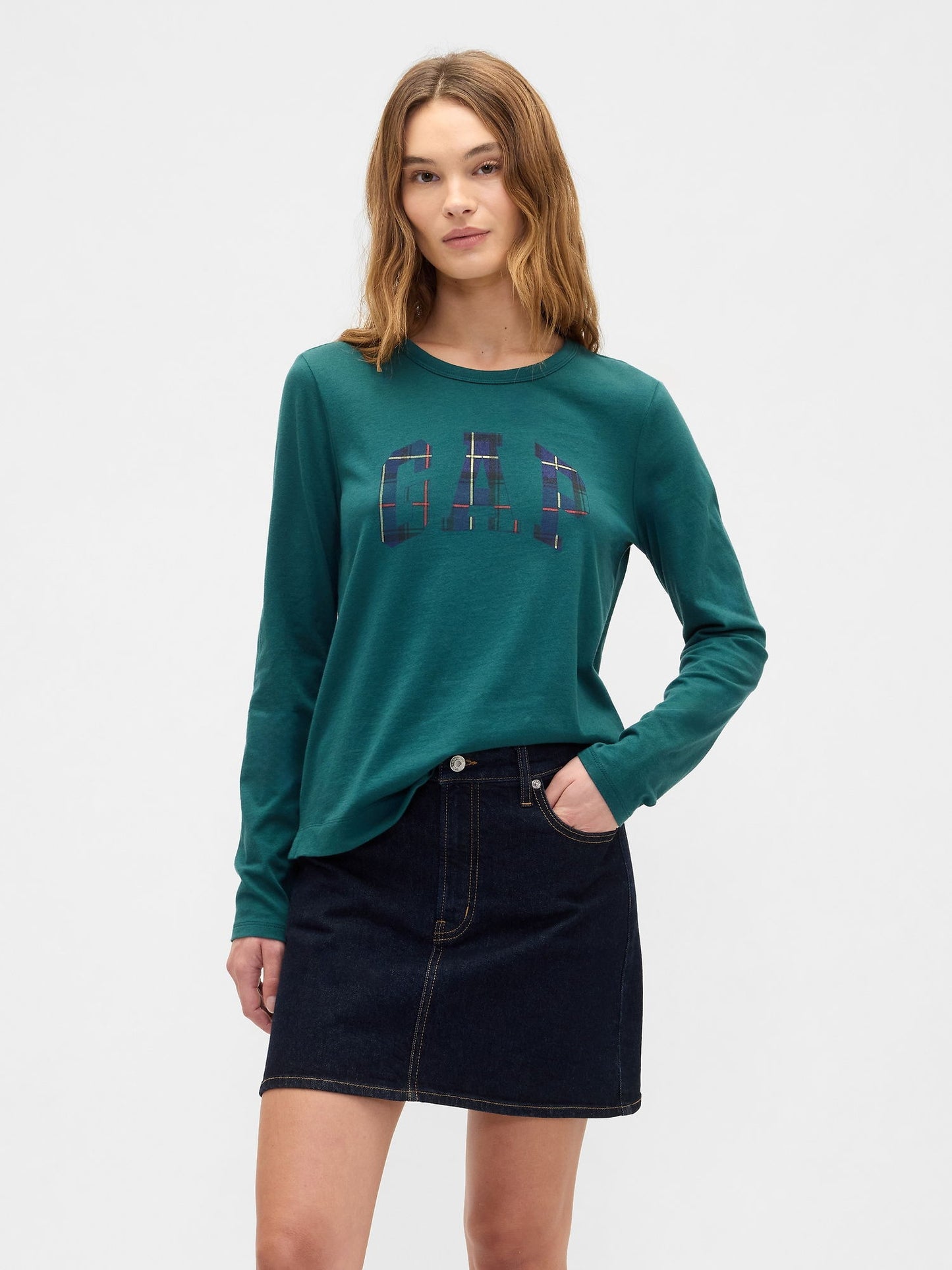 Yeşil Favorite Gap Logo T-shirt