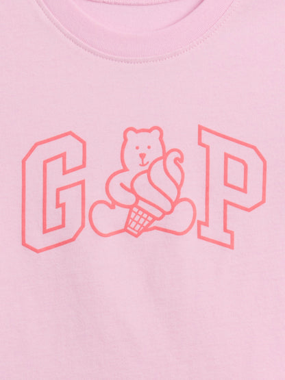 Açık Pembe Grafik Baskılı T-shirt