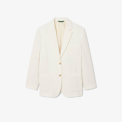 Lacoste Kadın Relaxed Fit Krem Blazer
