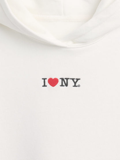 Beyaz Vintagesoft Oversized I Heart Ny Sweatshirt