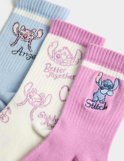 3'lü Lilo & Stitch Çorap