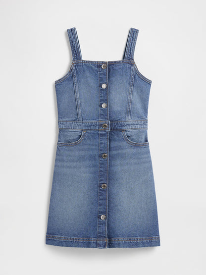 Lacivert Denim Salopet