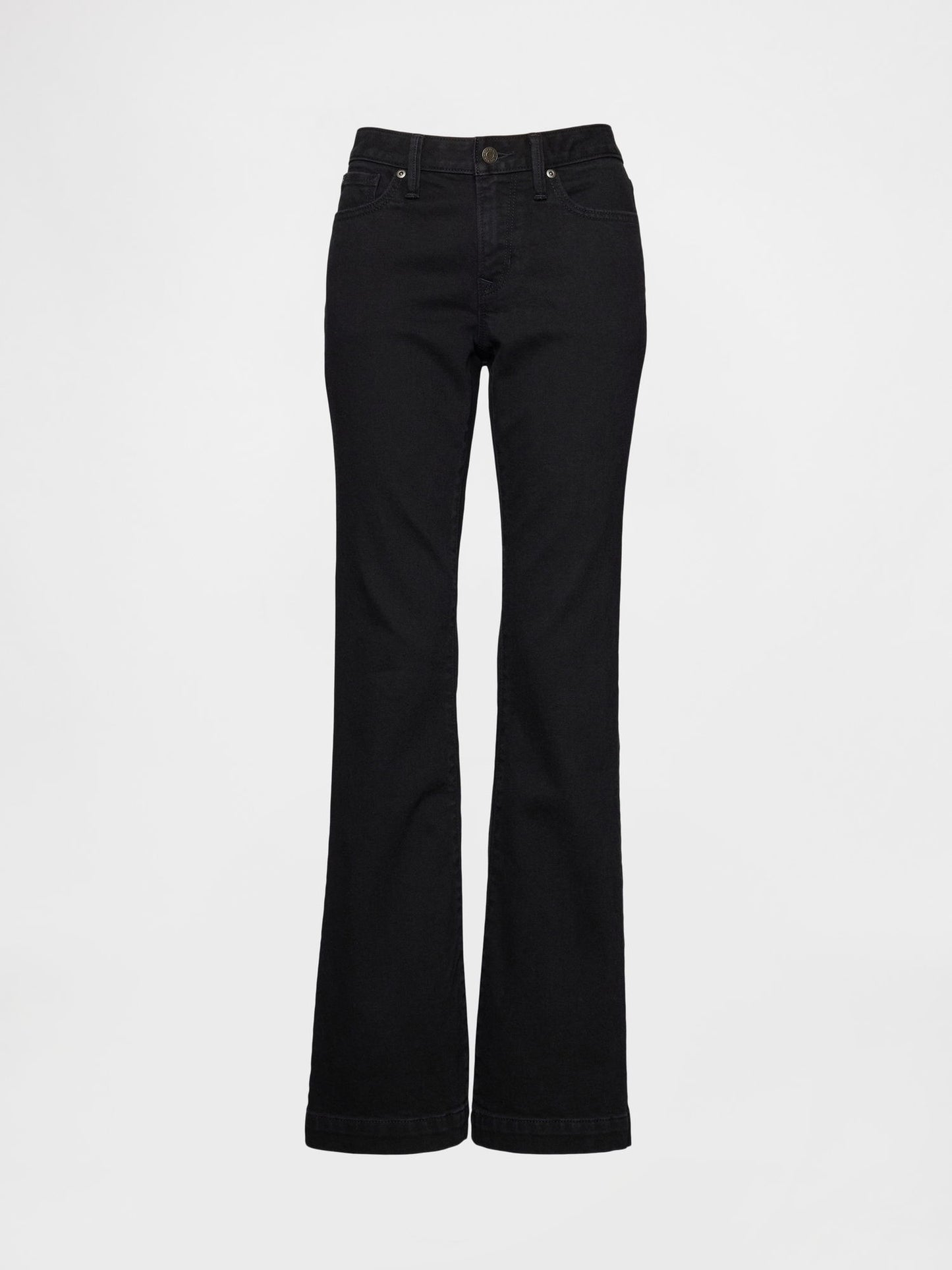 Siyah Curvy Low Rise Long & Jean Pantolon