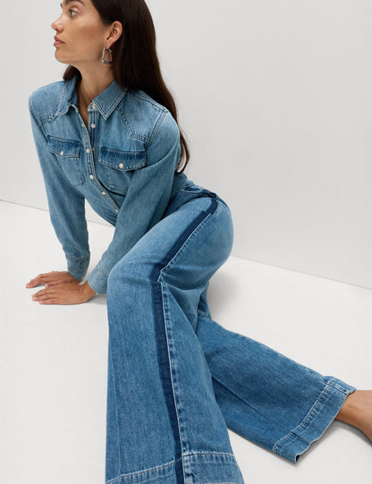 Wide Leg Denim Pantolon