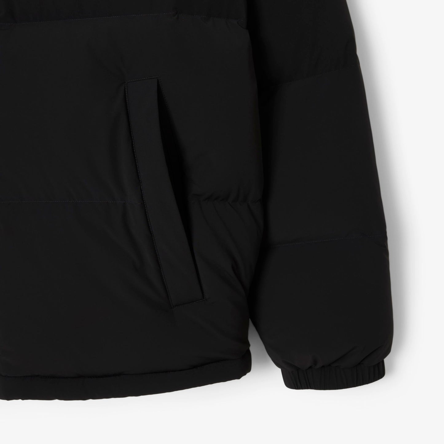 Lacoste Erkek Relaxed Fit Kapüşonlu Siyah Mont