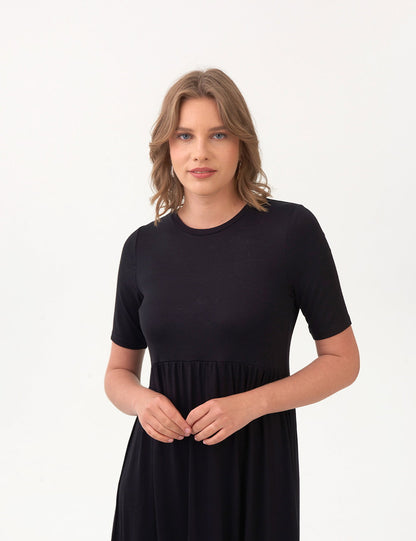 Relaxed Fit Midi Örme Elbise