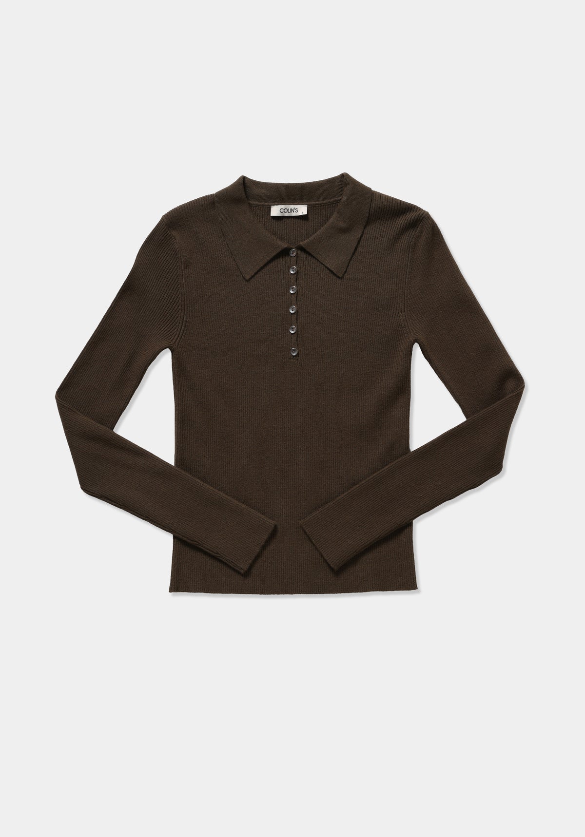 Slim Fit Polo Yaka Düz Kadın Yeşil Kazak