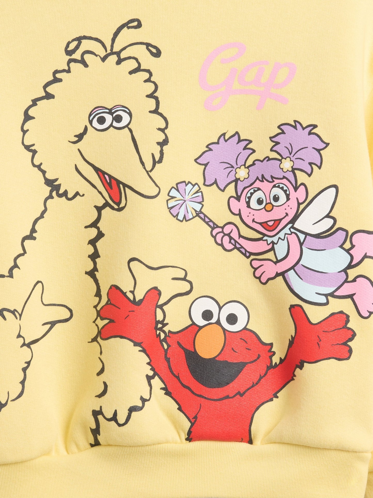 Sarı Sesame Street Grafik Baskılı Sweatshirt