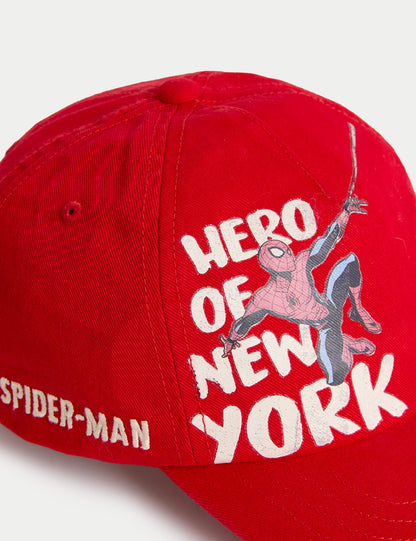 Saf Pamuklu Spider-man Beyzbol Şapkası (1-13 Yaş)