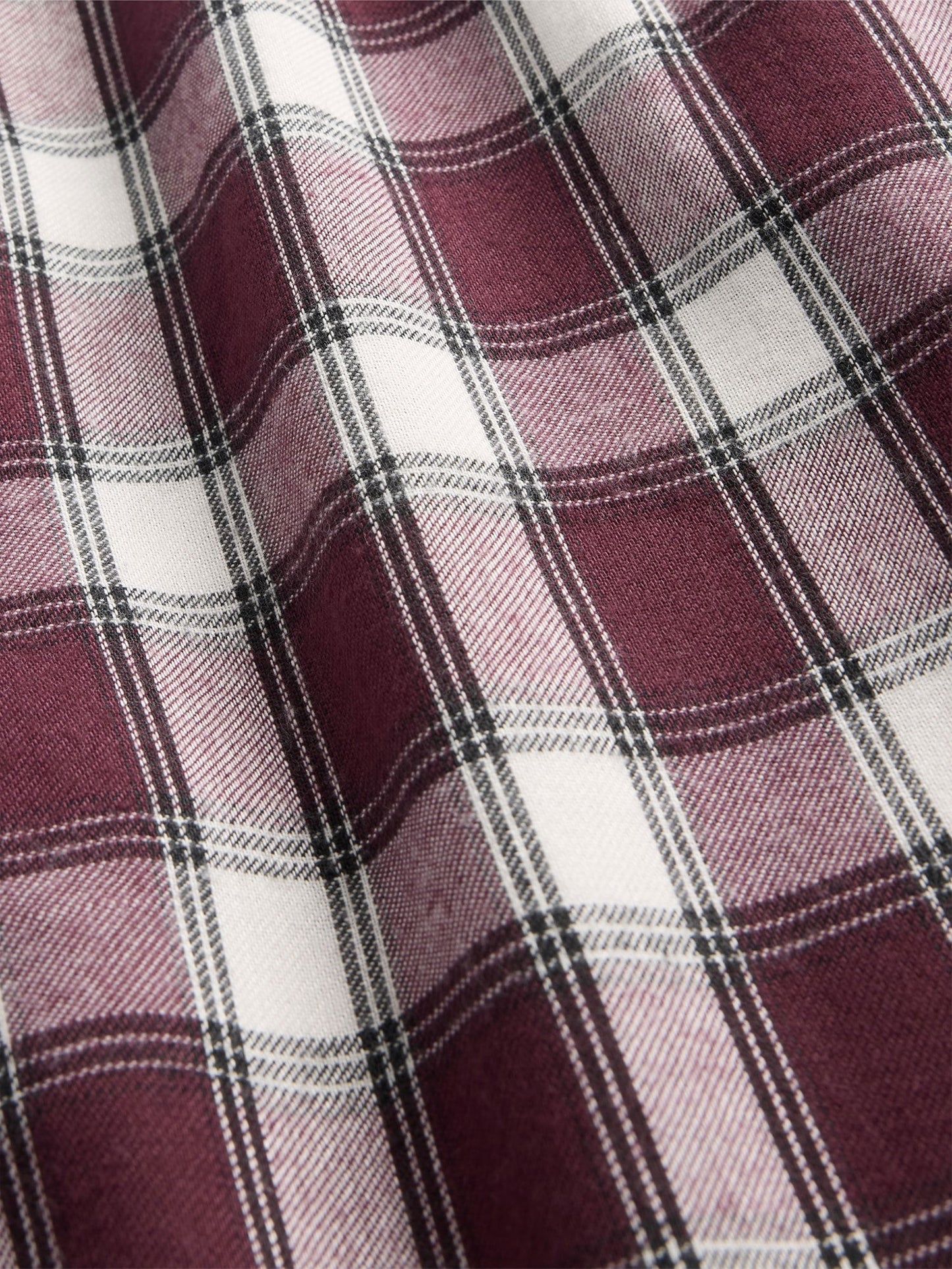 Bordo Geri Dönüştürülmüş Flannel Pijama Jogger
