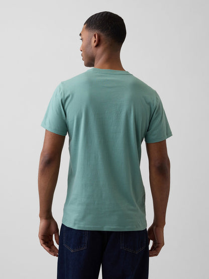 Açık Yeşil Gap Logo T-shirt