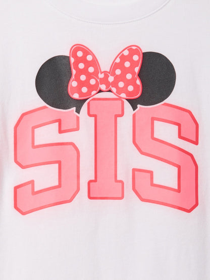 Beyaz Gap × Disney Oversized Grafik T-shirt
