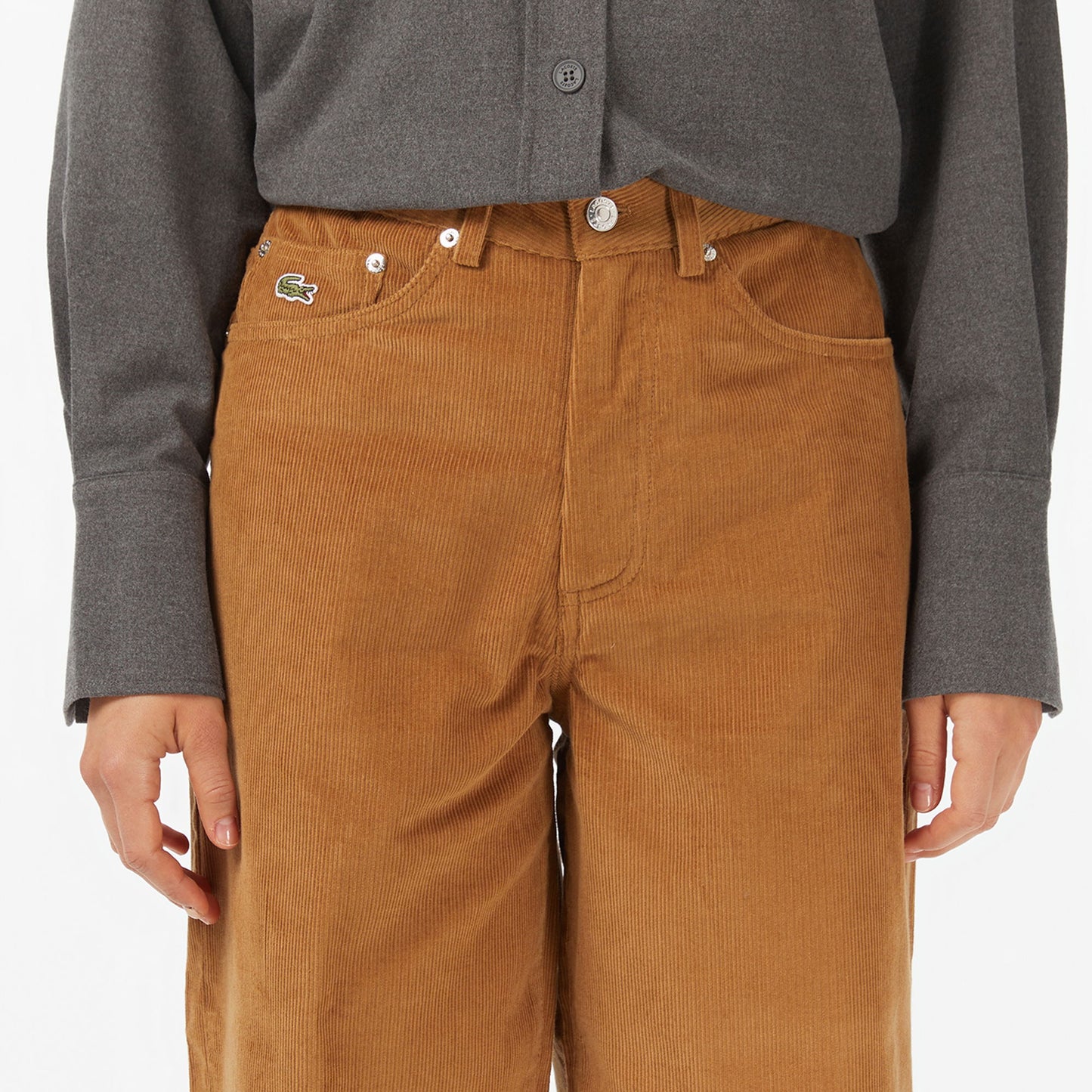 Lacoste Kadın Wide Leg Kahverengi Pantolon