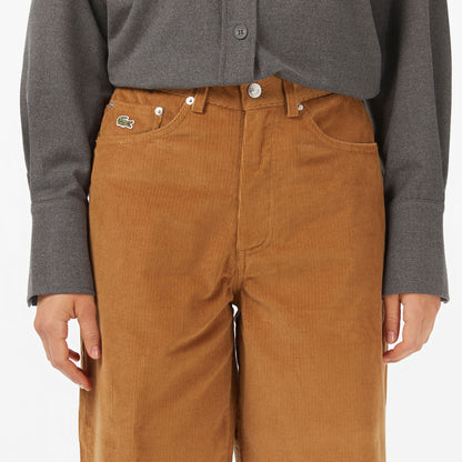 Lacoste Kadın Wide Leg Kahverengi Pantolon