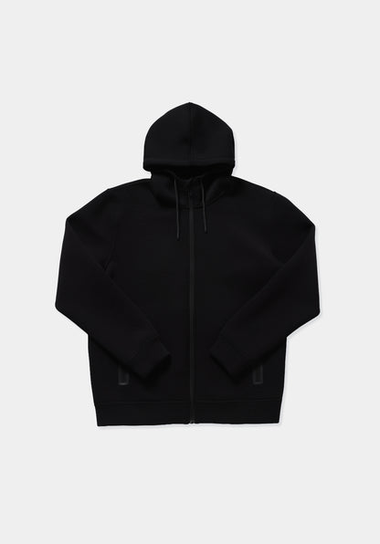 Regular Fit Kapüşonlu Düz Erkek Siyah Sweatshirt