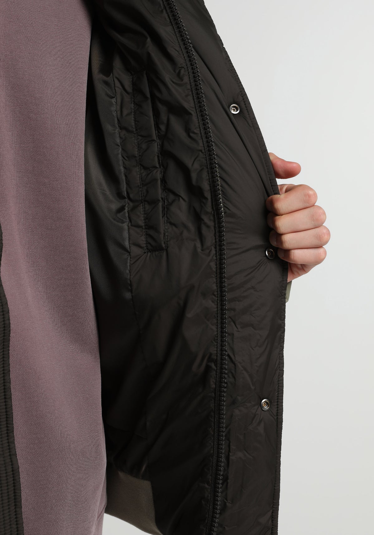 Regular Fit Çıkarılabilir Kapüşonlu Fermuarlı Astarlı Erkek Yeşil Mont