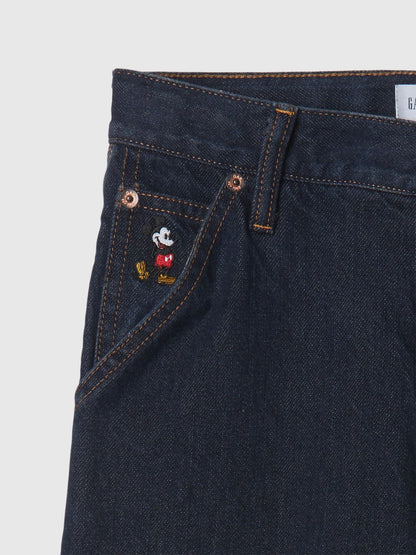 Lacivert Gap × Disney Baggy Jean Pantolon