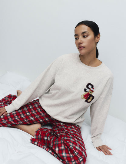 Saf Pamuklu Spencer bear Pijama Takımı