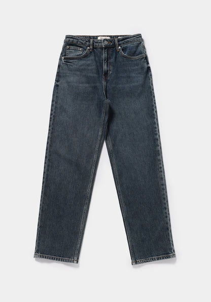 Straight Fit Kadın Indigo Jean Pantolon