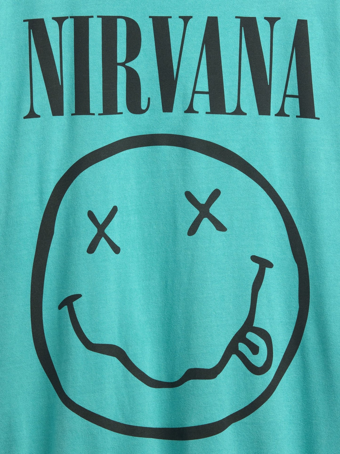 Turkuaz Nirvana Grafik T-shirt