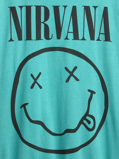 Turkuaz Nirvana Grafik T-shirt