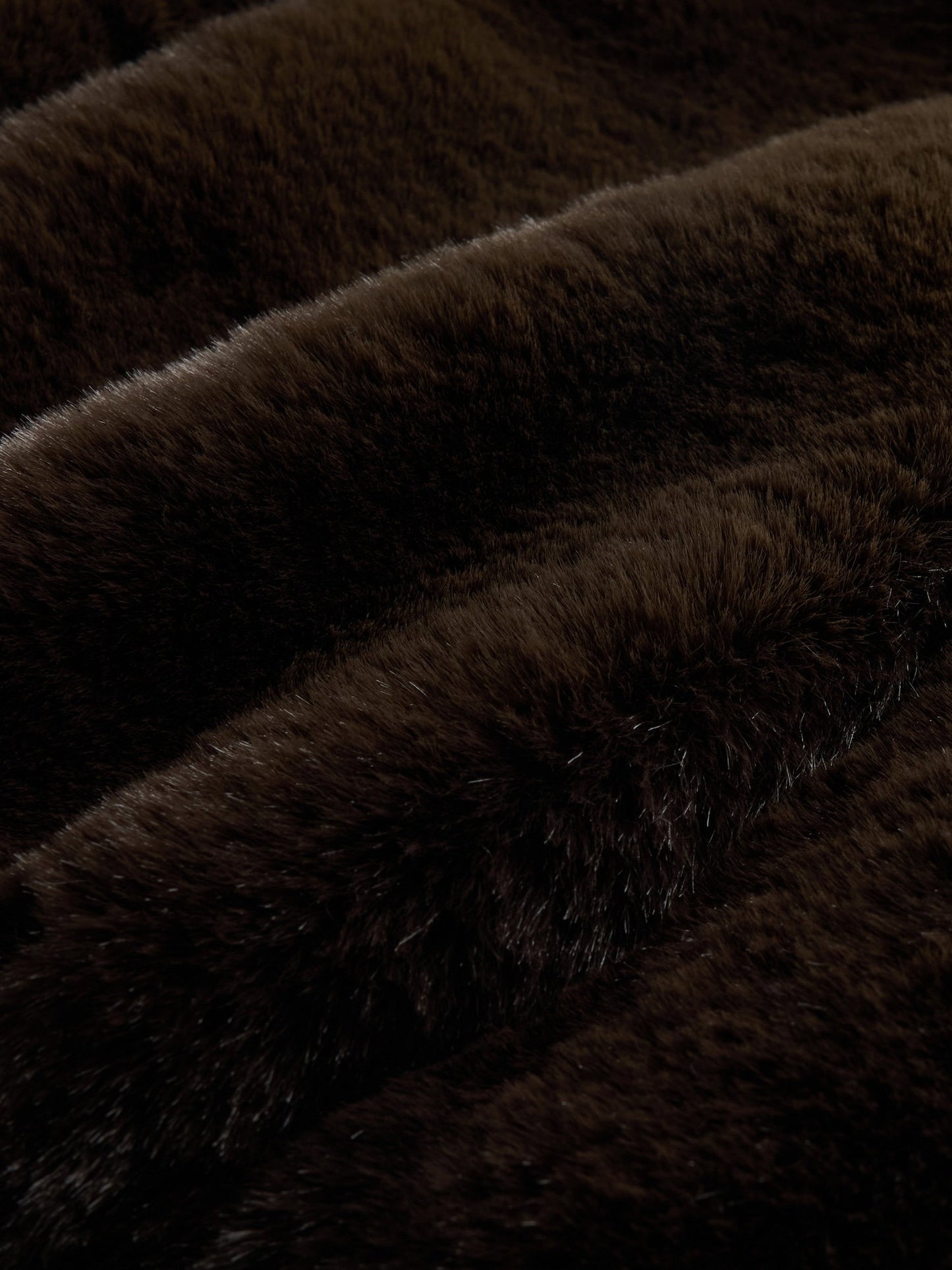 Koyu Kahverengi Faux-fur Bomber Ceket