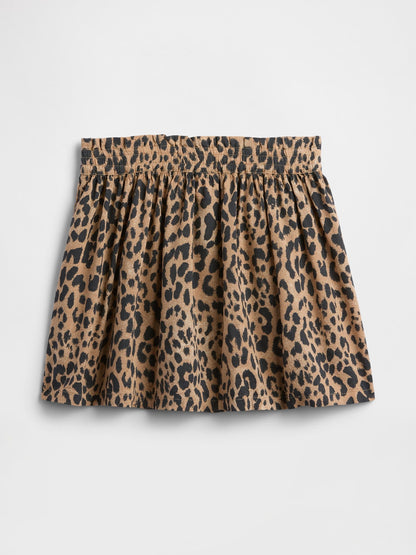 Kahverengi Leopar Desenli Etek