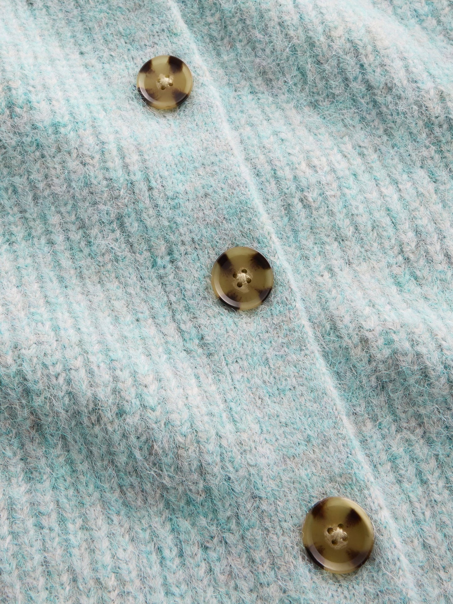 Açık Mavi Fuzzy Shaker Stitch Hırka