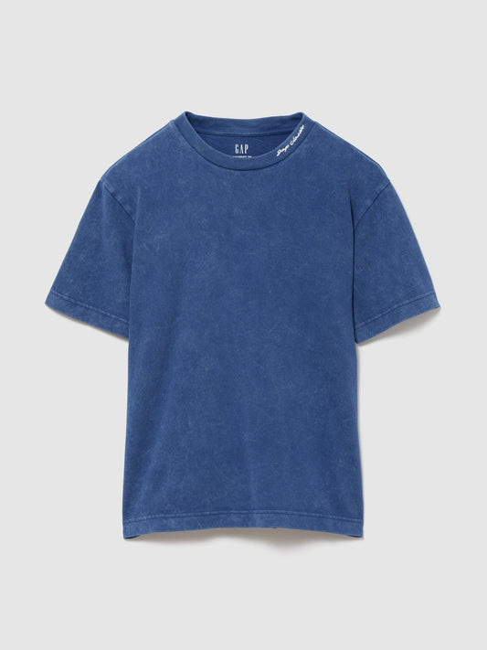 Sarı Heavyweight Gap Logo Relaxed Crop T-shirt