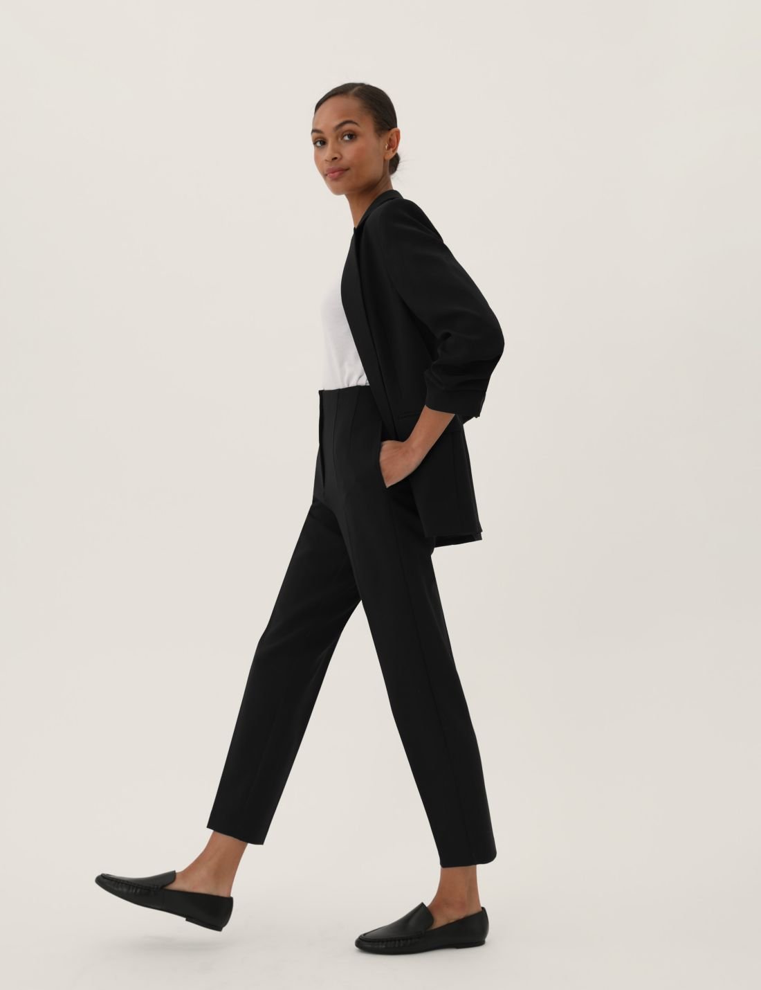Yüksek Bel Tapered Fit Pantolon