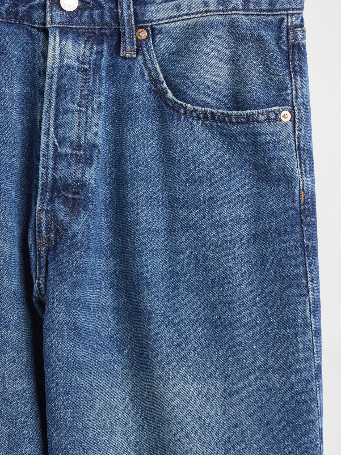 Koyu Mavi '90s Loose Jean Pantolon