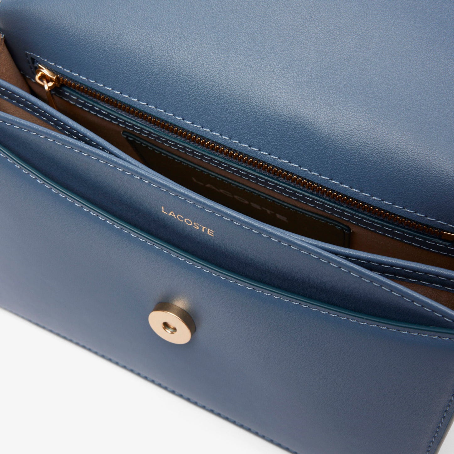 Lacoste Tennis Bliss Kadın Deri Gri Omuz Çantası