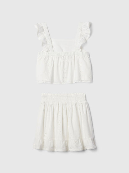 Beyaz Desenli Outfit Set