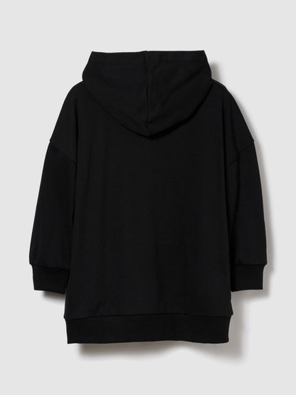 Siyah Vintagesoft Oversized Gap Logo Sweatshirt Elbise