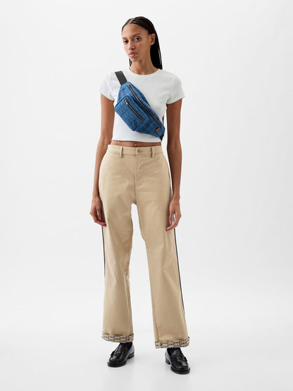 Bej Dap × Gap '90'ları Bol Kahverengi Pantolon